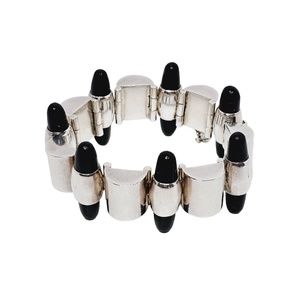 Pat Areias Sterling Silver Bracelet Double Spike MCM Danish Design